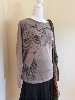 Cop Copine Vintage Y2K Paris European designer subversive grunge batwing top M